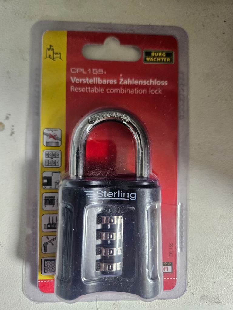 BURG WACHTER CPL 150 Resettable Combination Lock - New