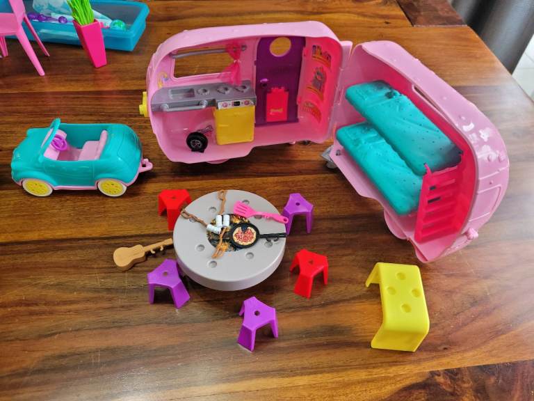 Barbie Chelsea car and campervan set