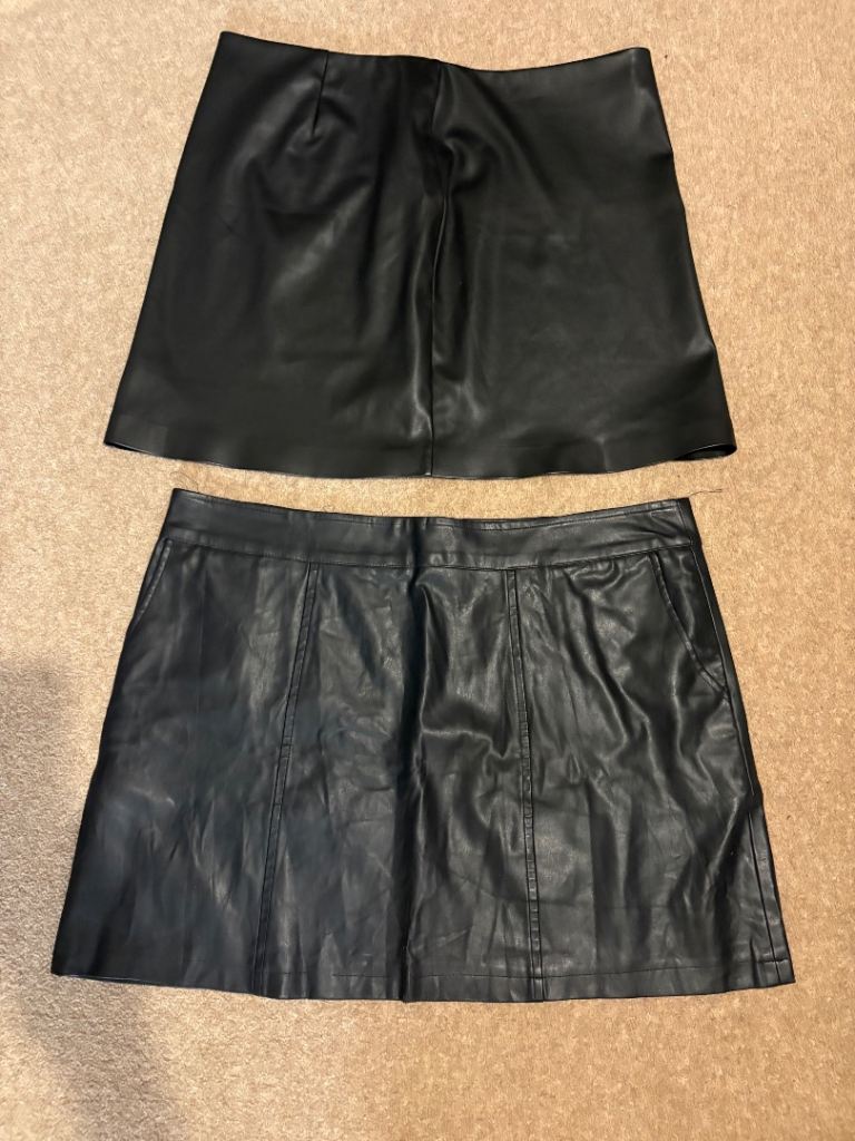 Black Faux Leather Mini Skirts size 16 & 18 £3 each