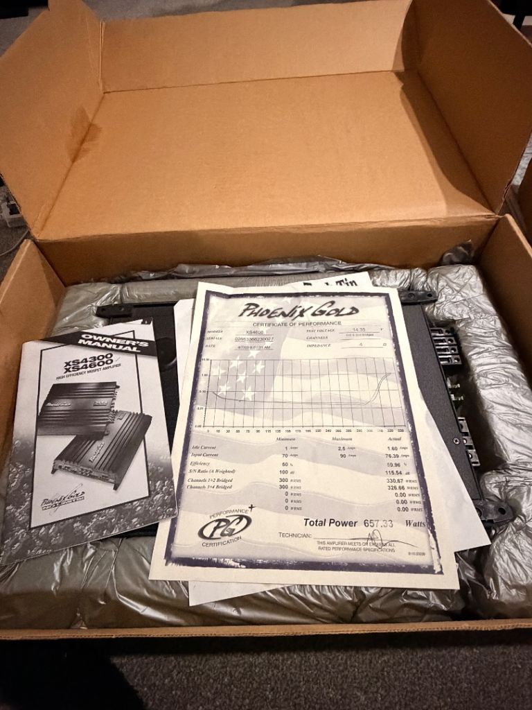 Phoenix Gold XS4600 BLK 4 channel amplifier 