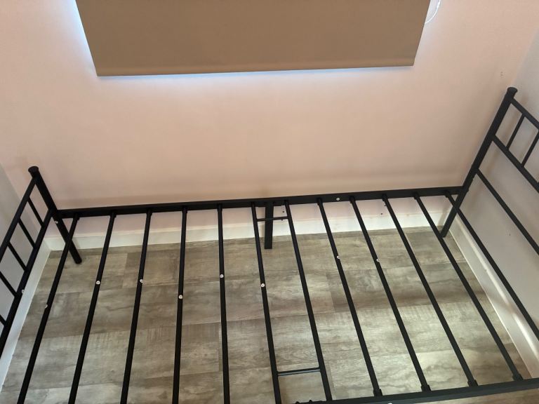 Black metal single bed frame REDUCED 