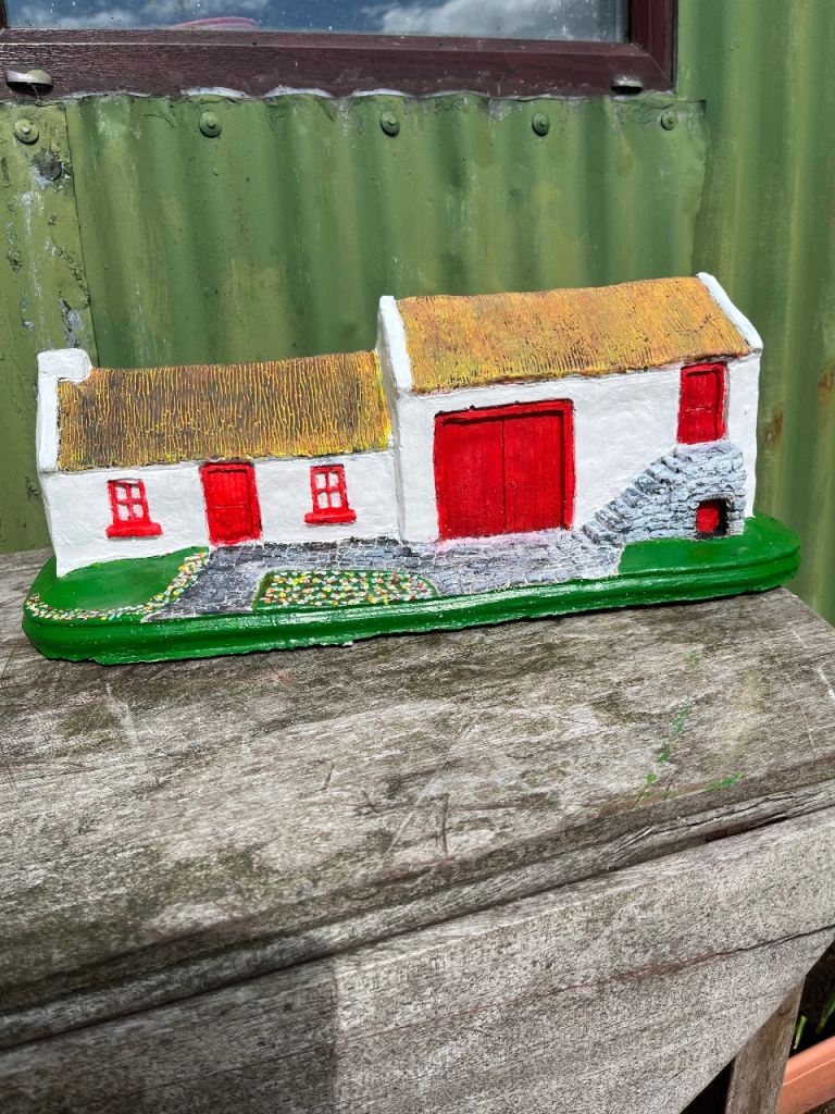 Charming Hand-Painted Cottage Decorative Ornament
