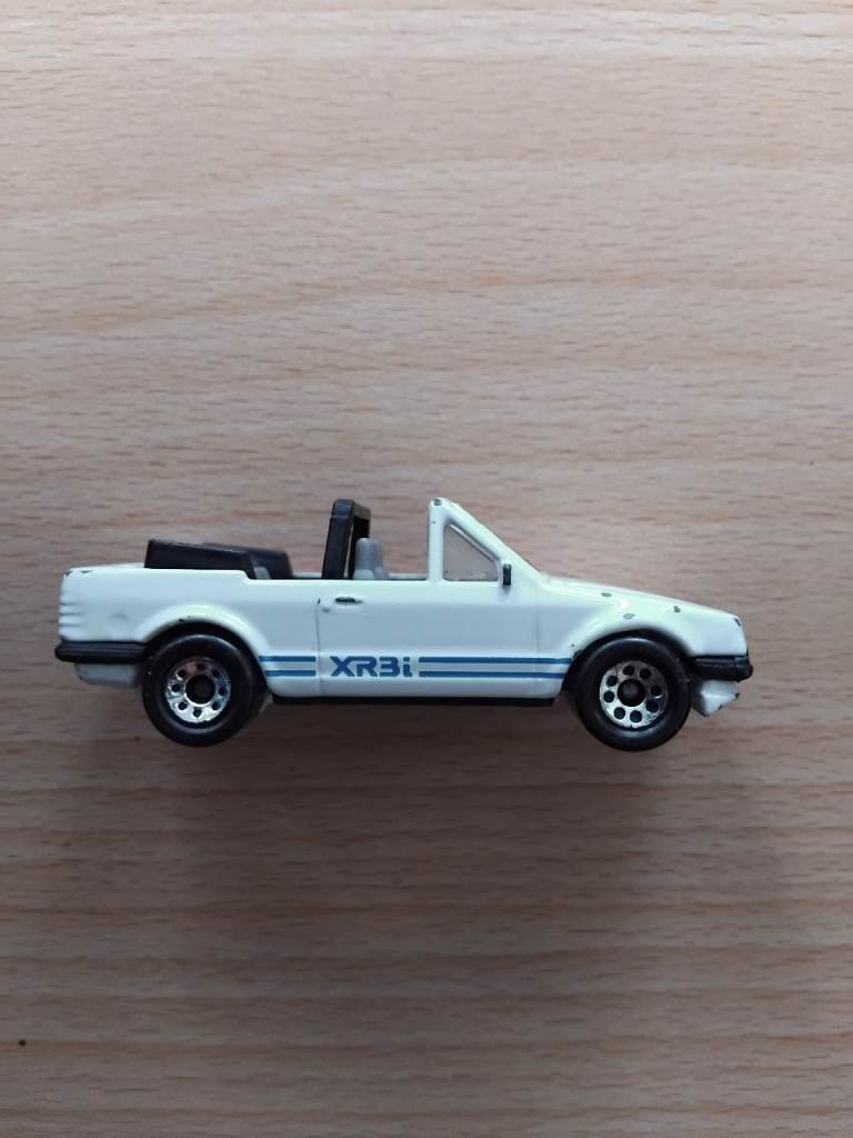 Matchbox Ford Escort XR3i model.