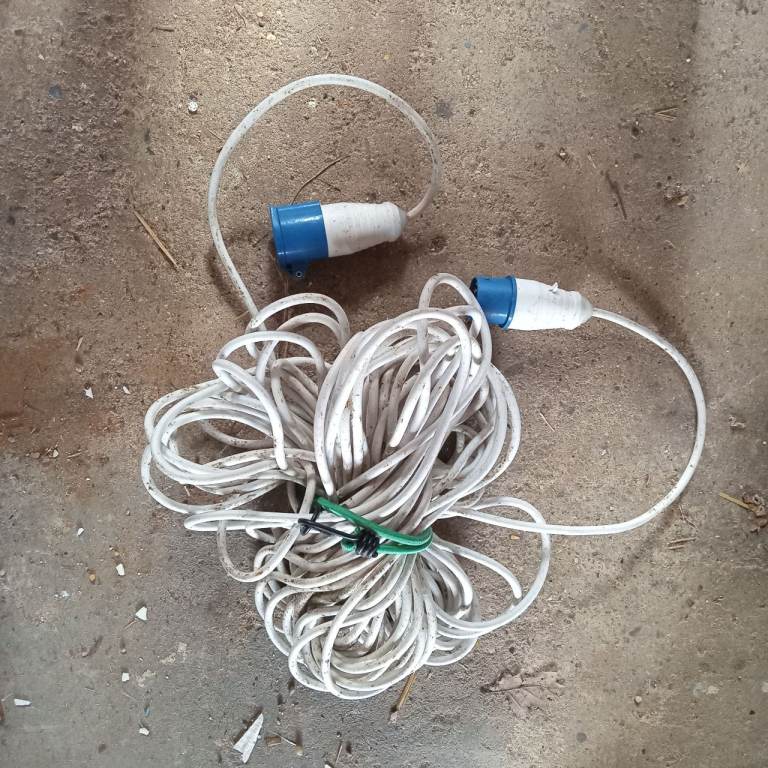 Caravan Motorhome mains cable and 13A plug adapter