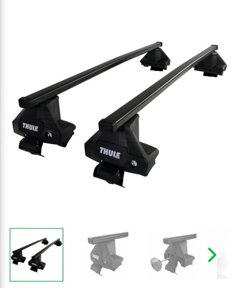 Thule Steel SquareBar Evo Roof Bars Set - Lockable Pair