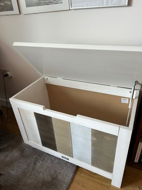 Wooden Toy Storage Box with Multi-colour Panels