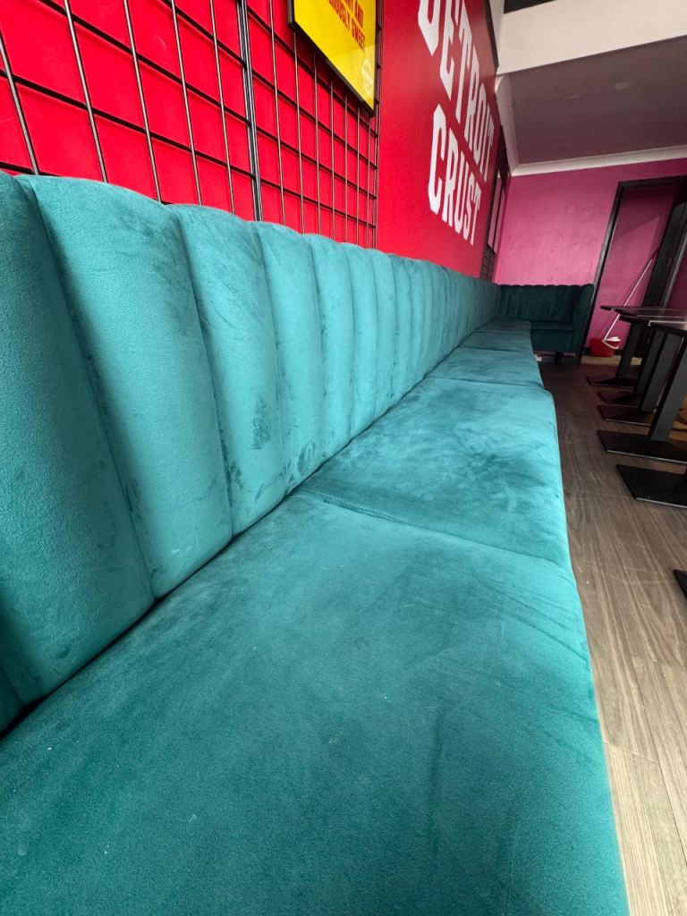 Teal Restaurant Sofa 