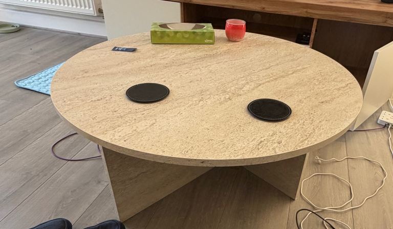 Wooden Round Coffee /Dining Table - Collection Only