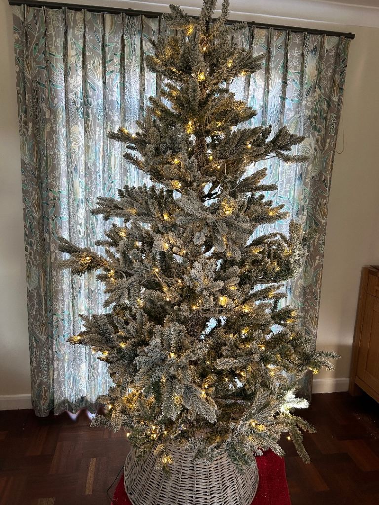 7ft Pre-Lit M&S Snowy Noble Christmas Tree 