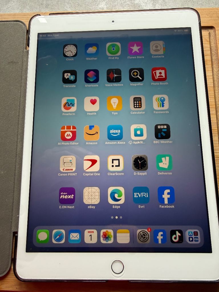 2019 Apple iPad 10.2" -inch WiFi 32GB - Silver & New Charger & New Case