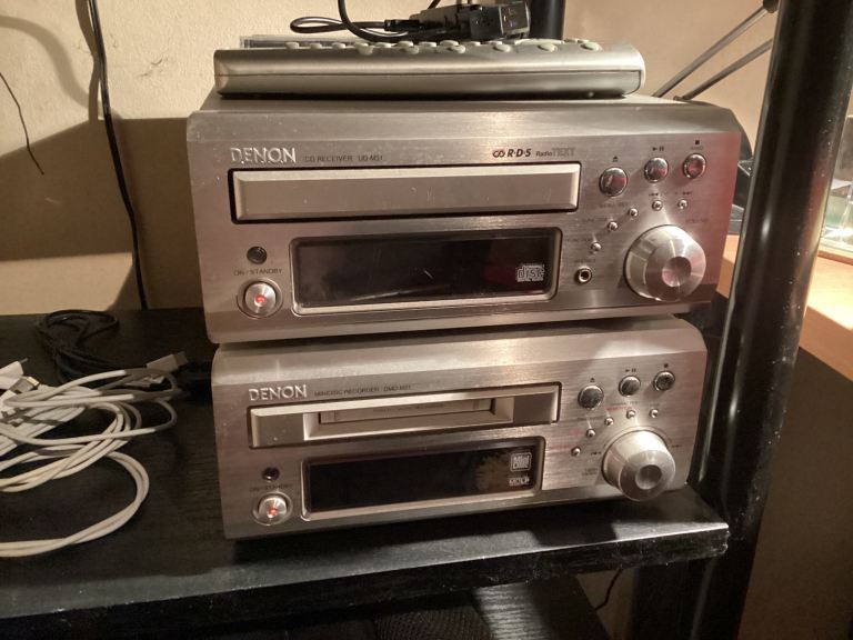 DENON CD RECEIVER  M31 & DENON MINIDISC M31 & PAIR OF DENON MISSION SPEAKERS