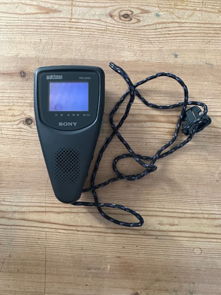 Vintage Sony Watchman FDL-E22U Portable LCD Colour TV - Tested & Powers On