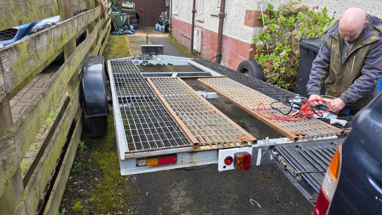 Galvanised  16ft trailer with winch 