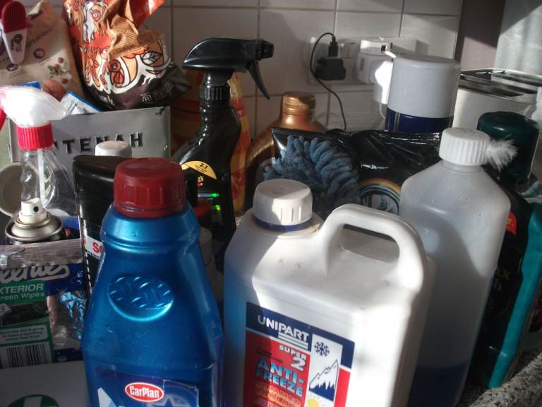 Mixed  secondhand  car accessories. All different varieties/makes