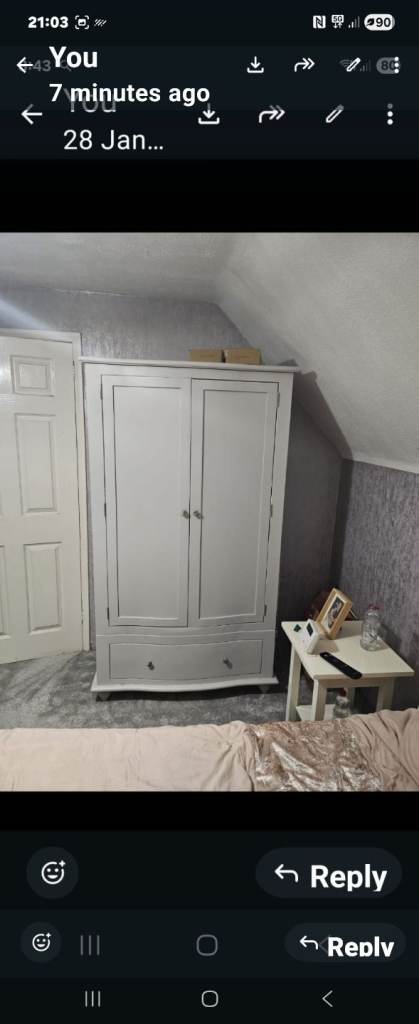 Chest of drawers and wardrobe 