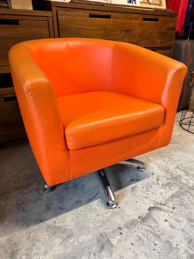 Orange Swivel Chair 