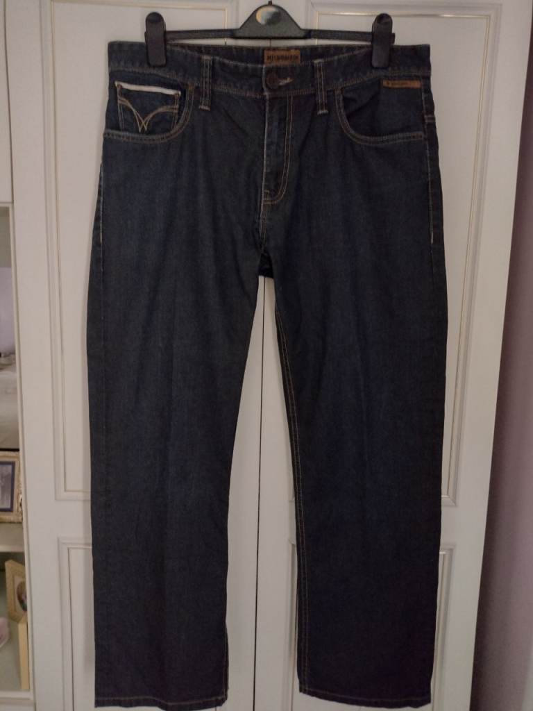 As New cost £70! Mish Mash Grey Colour Jeans. Waist 36 inch, straight leg 30 inch.