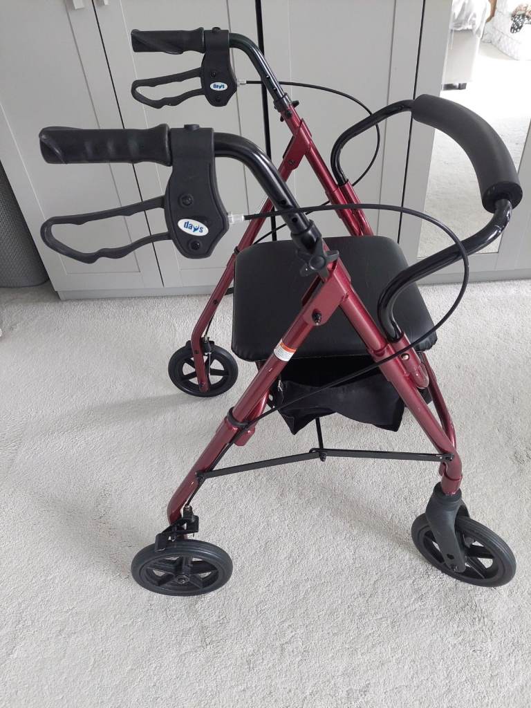 Days lightweight folding four wheel rollator