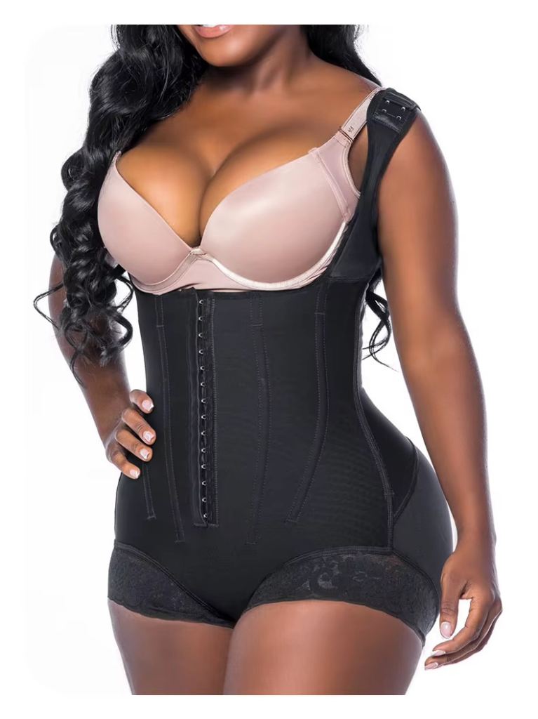 New Black Shapewear Bodysuit – Adjustable Straps
