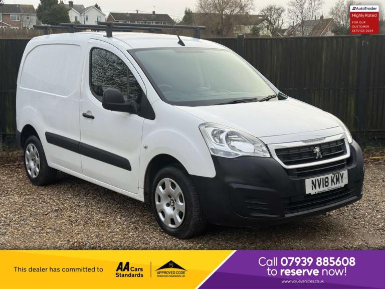 2018 Peugeot Partner 1.6 Partner Professional L1 Blue HDi  Panel Van Diesel Manual