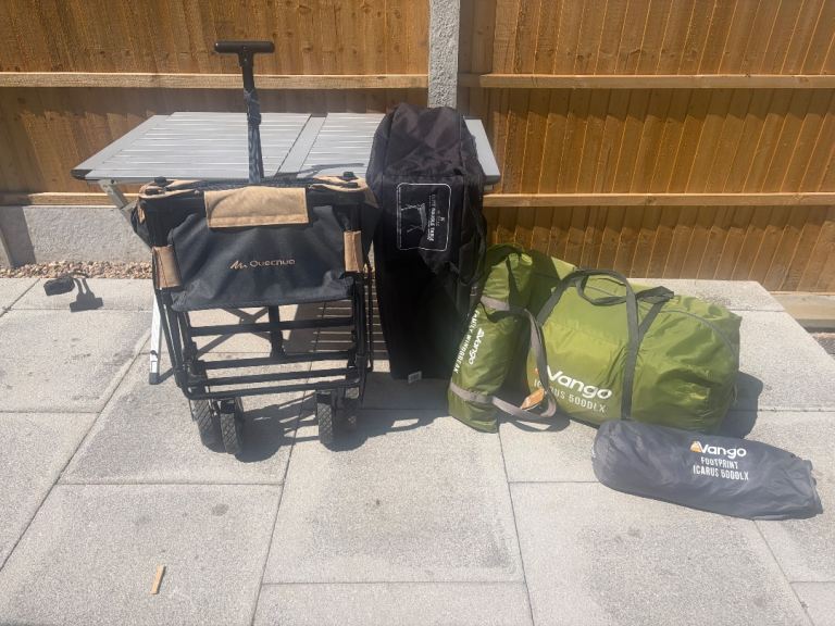 Vango Icarus 500DLX Tent & Family Windbreak Bundle