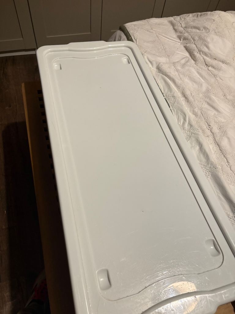 IKEA Large Storage Box with Lid & Wheels (Blue – Underbed/Loft)