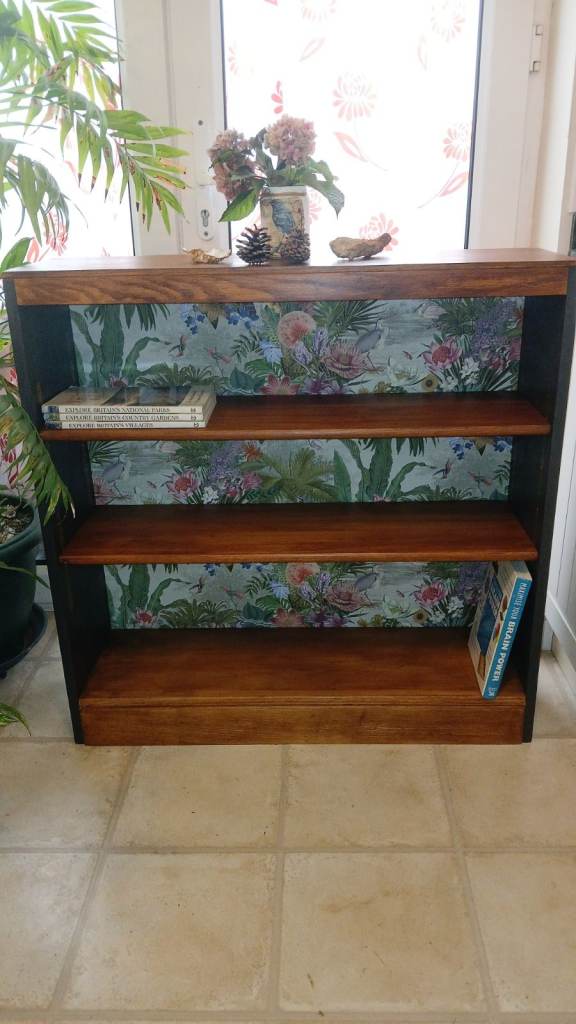 Vintage solid wood bookcase New upcycled 
