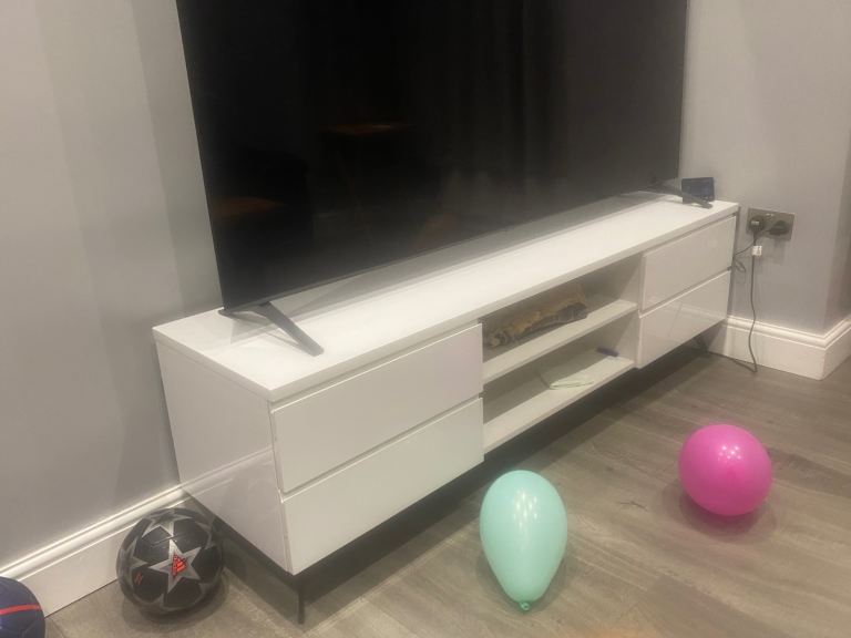 white tv stand 