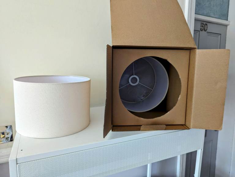 2x HABITAT CREAM LAMPSHADE - BRAND NEW BOXED