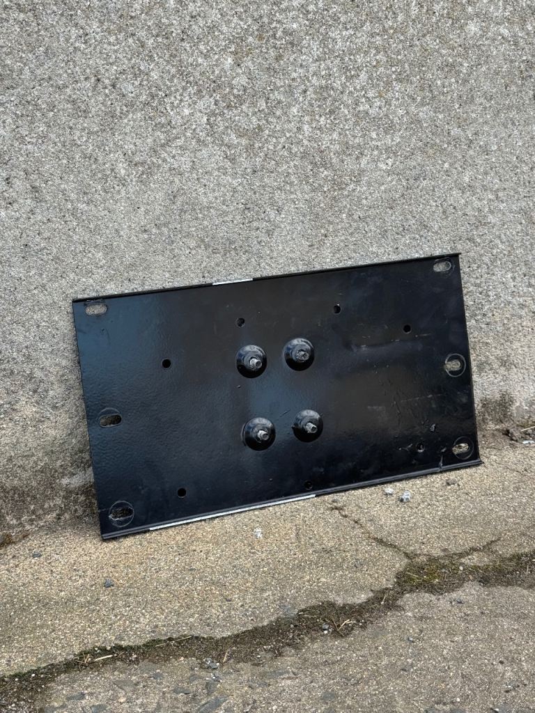 Defender rear door spare wheel carrier mount plate