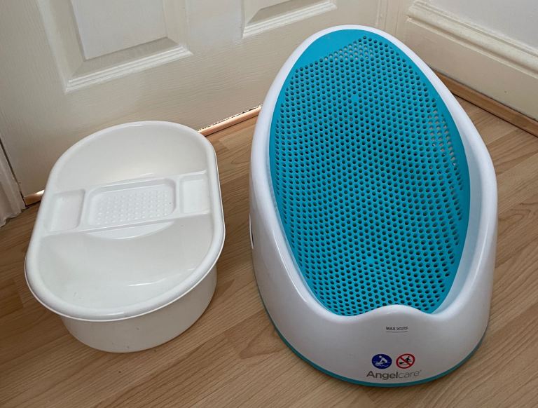 Baby Angelcare Soft Touch Bath Support  & Top & Tail Bowl  in Great Clean Condition 