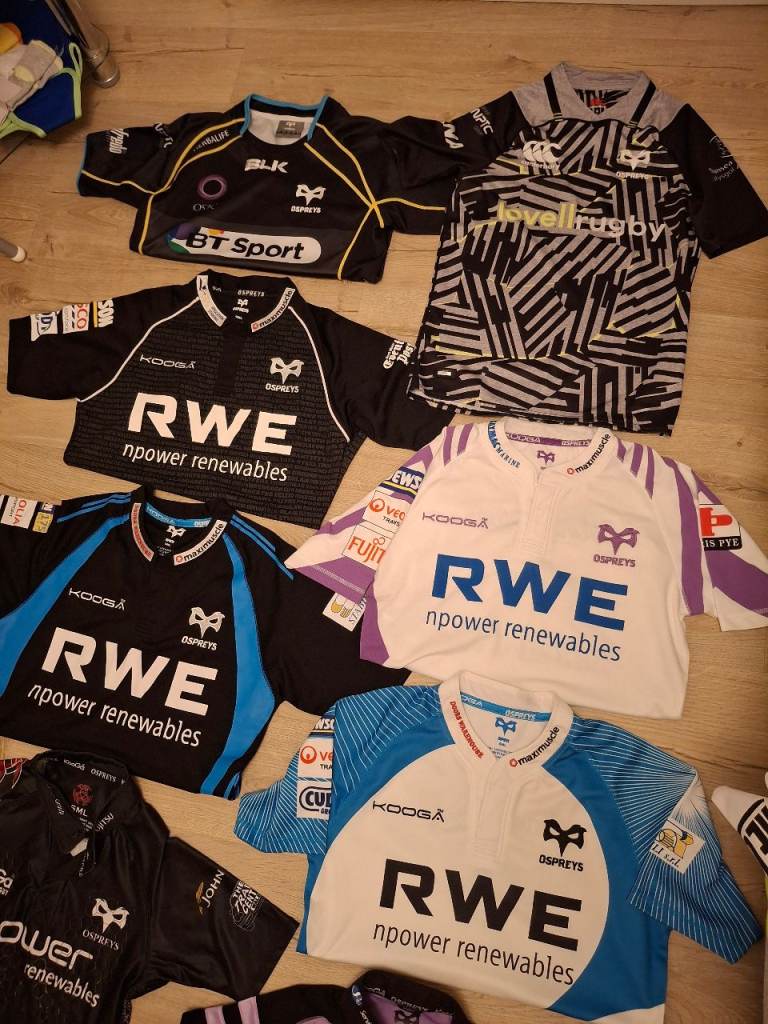 Small Ospreys Rugby Shirts in immaculate condition. Great Christmas presents. £8 each.