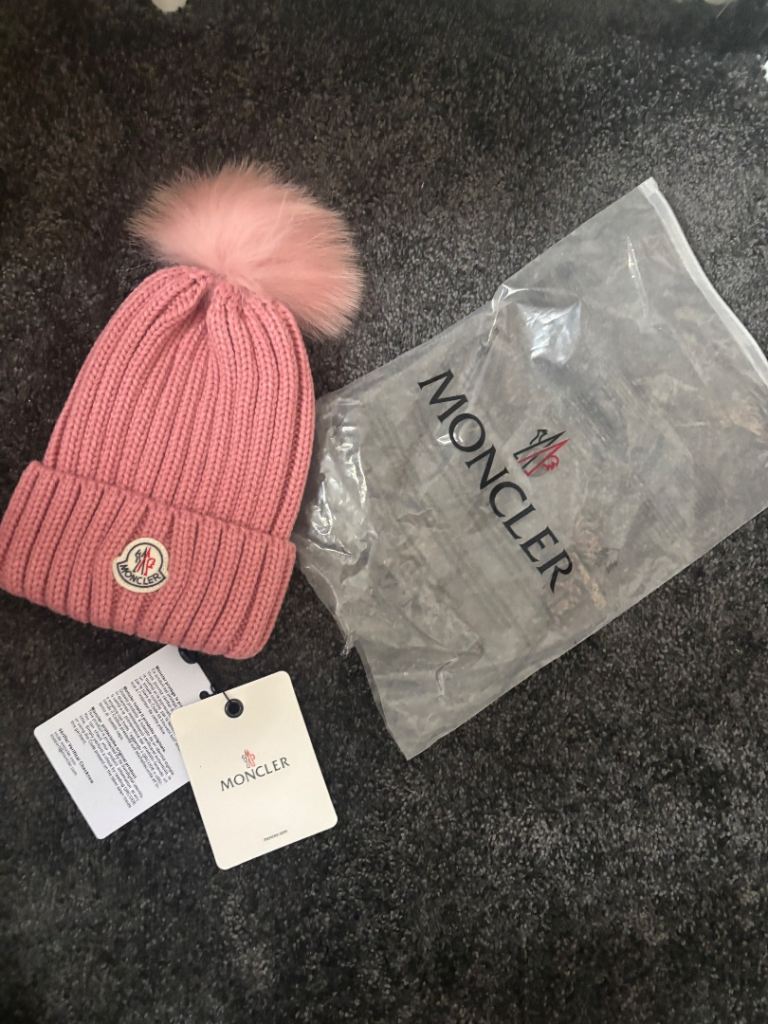Pink Moncler Pom hat