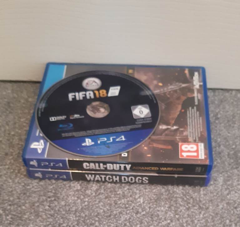 PS4 Games Bundle: FIFA 18, Call of Duty, Watch Dogs