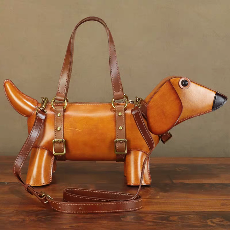 Pet dog-shaped handbag