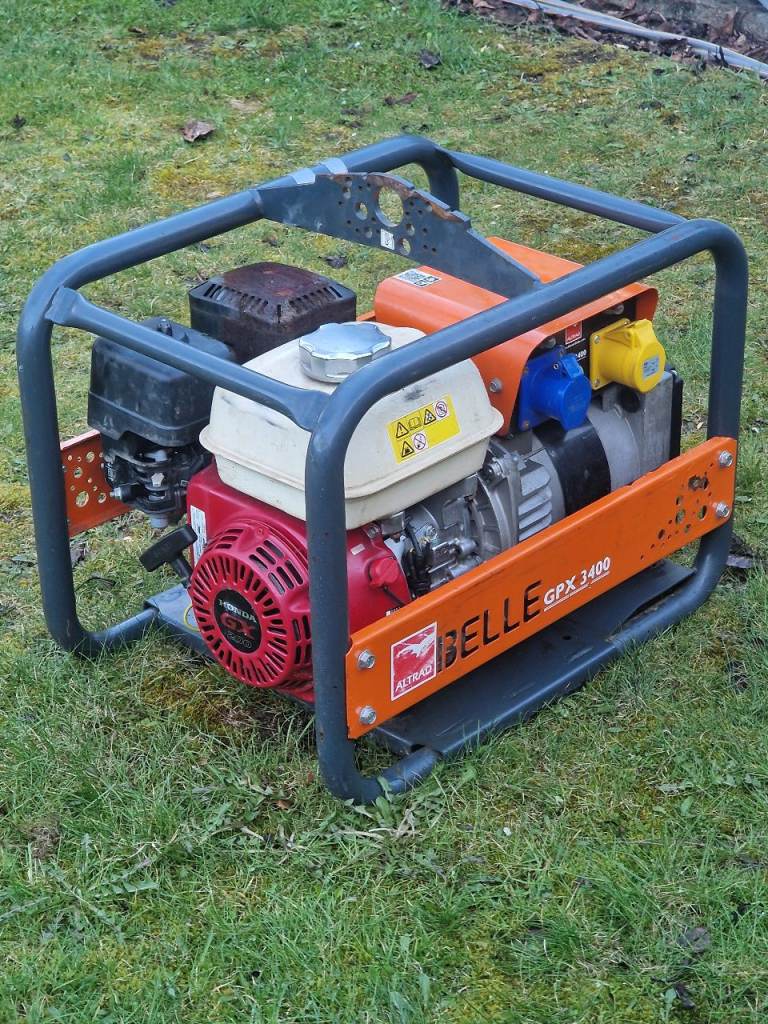 Belle Petrol Generator Honda GX200 Belle GPX 3400 3.4 KVA 110v / 240v
