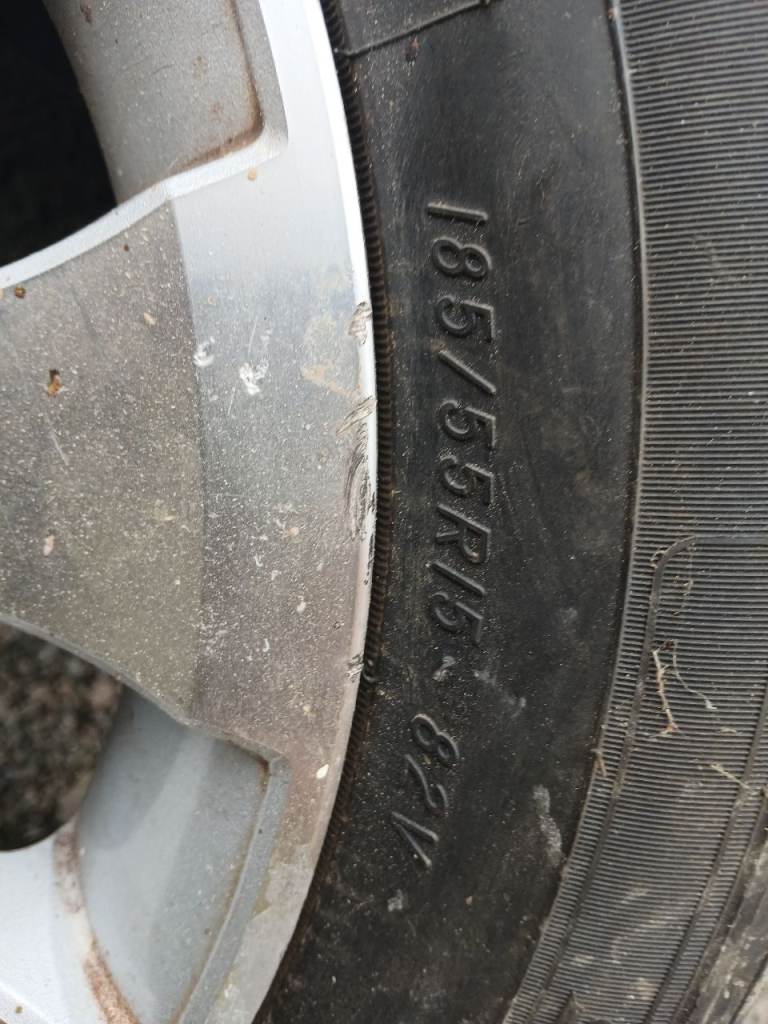 185/55 R15 alloy wheel and tyre 