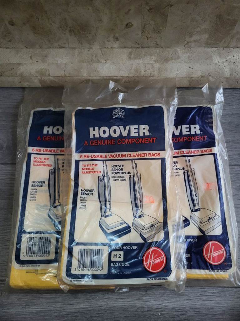 Hoover H2 Genuine Re - Usable Dust Bags 5 pack Brand New