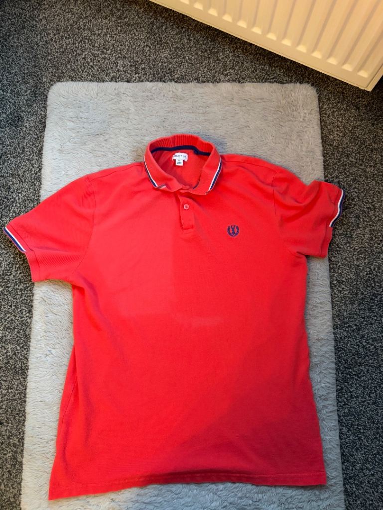NEXT Sport Red Polo Shirt - Size M, Good Condition