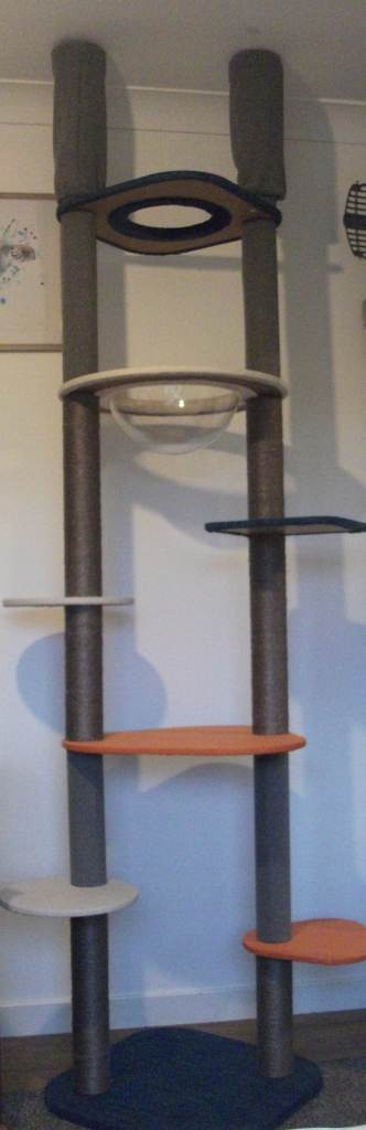 Cat Tree Tower w/Adjustable Height of 241-262cm