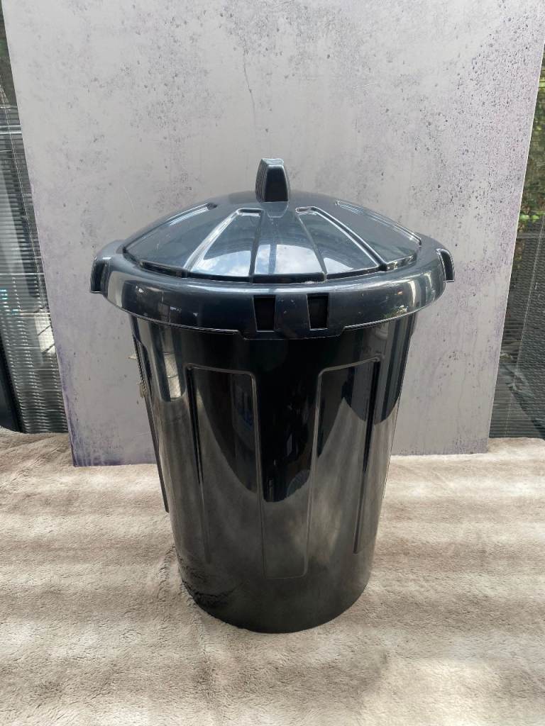 Wham Solid Plastic 80 Litre Bin Waste Kitchen Garage Storage with Secure lid