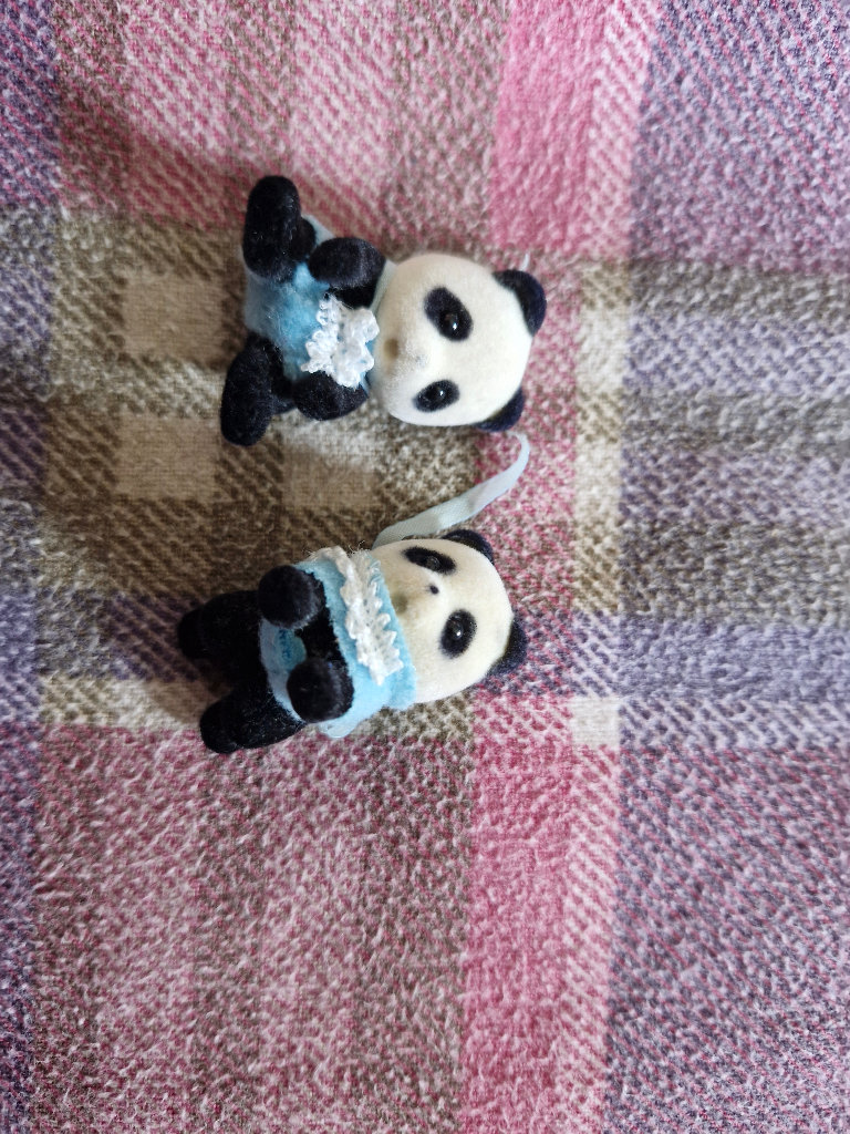 Sylvanian twin baby pandas
