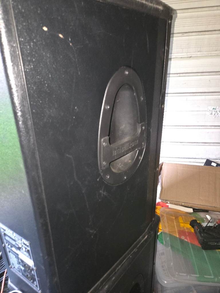 Complete 800W PA System - Behringer PMX5000 Mixer, B1520 Pro Speakers, Stands & Cables
