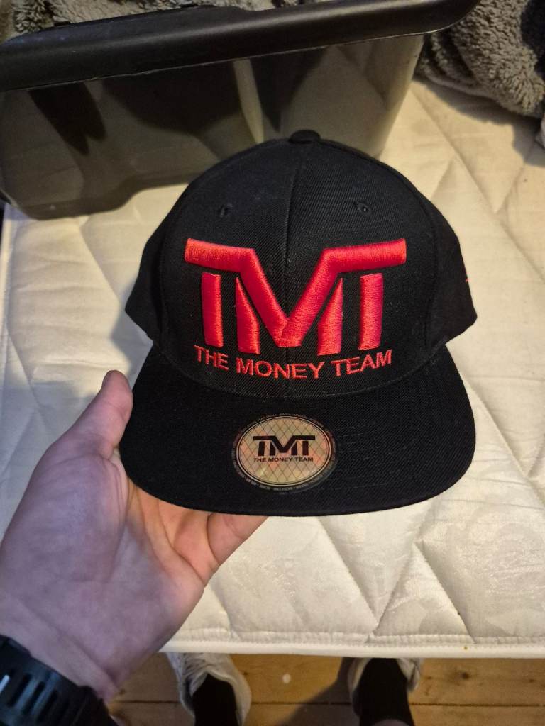 TMT The Money Team Snapback Cap - Black with Red Embroidery