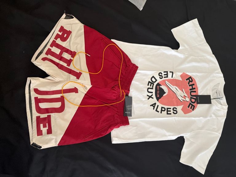 Rhude T-Shirt and Shorts Set – Brand New with Tags