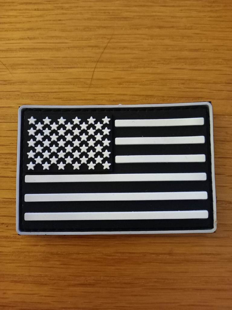 Black USA embroidered patch 