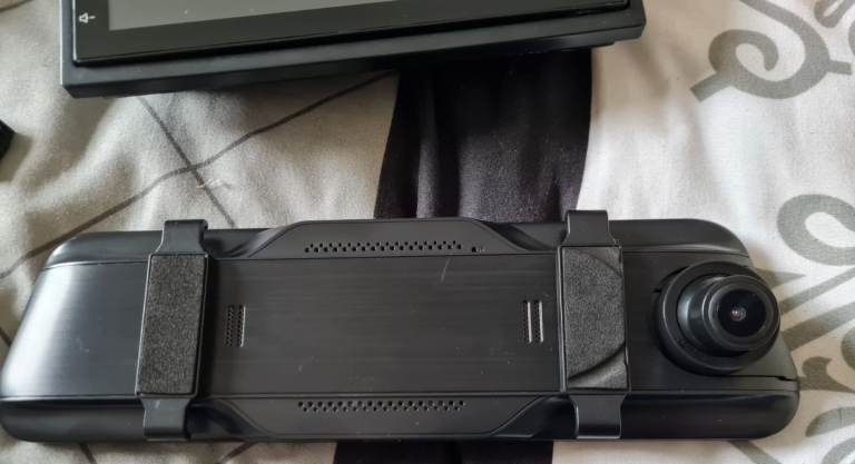 Multi media touch screen head unit with front and rear cameras