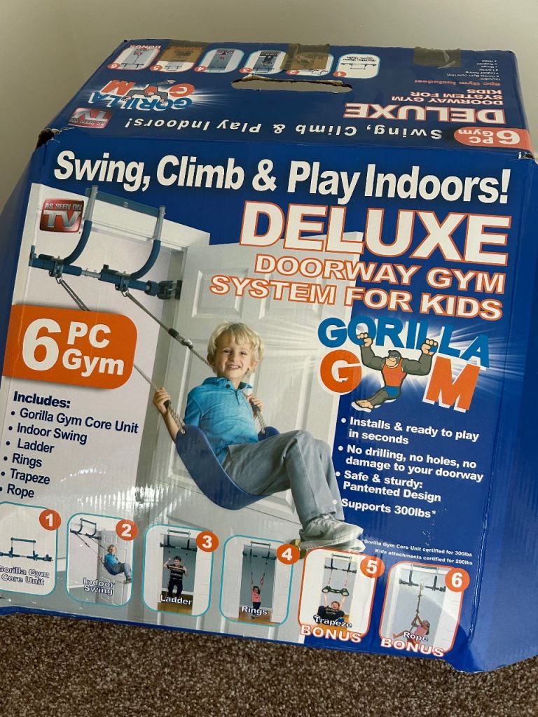 Gorilla Gym Deluxe Doorway Gym System for Kids – As Good As New