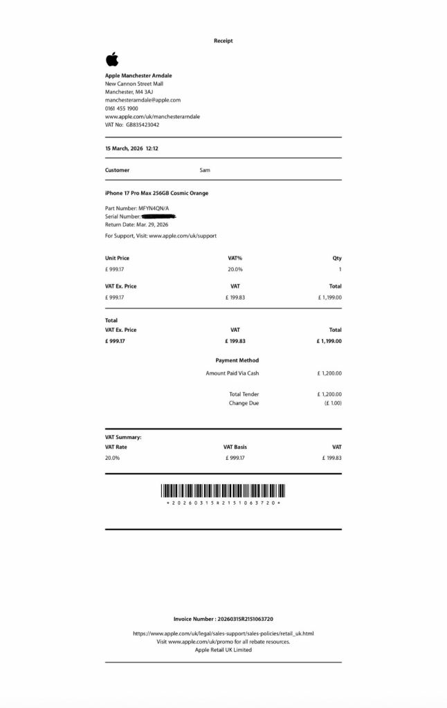 Apple iPhone 17 Pro Max (simfree)