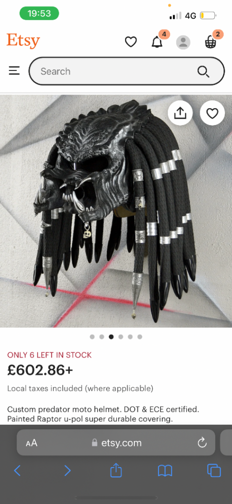 Custom predator helmet 